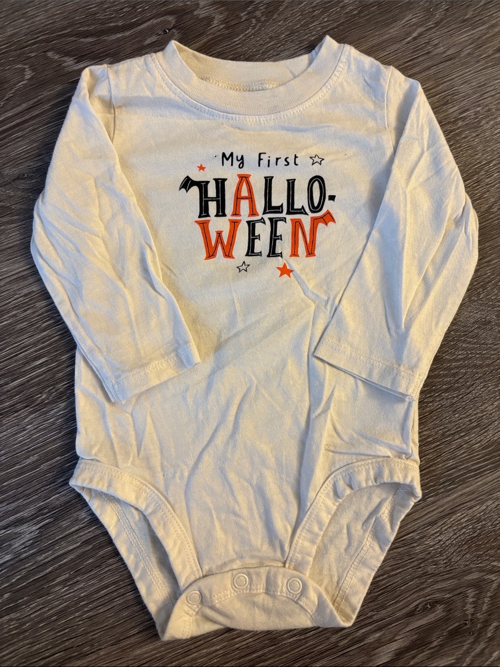 Carter's Cream Long-Sleeve "My First Halloween" One-Piece